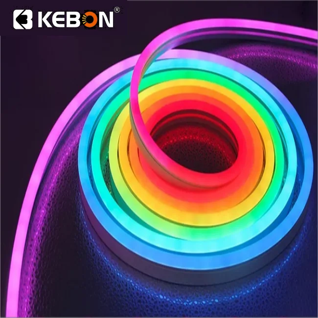 Хит продаж неоновая веревочная лампа RGB меняющая цвет светодиодные гибкие огни водонепроницаемые для рождественских свадебных украшений