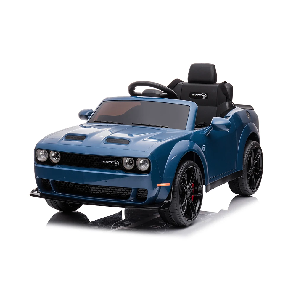 DODGE Licensed 12V Ride-On Kids Toy Unisex Oversized Electric Car with 2.4G RC Wheel Made of Plastic
