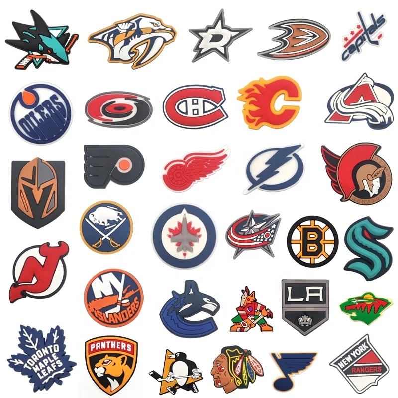 PVC Sports Shoe Charms Rubber Shoe Decorations Hockey Shoe Decoration for clog charm
