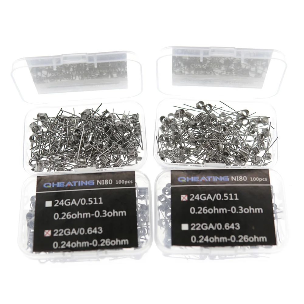 
 Нихромовая Ni80 предварительно подготовленная катушка 100 шт. ALIEN fused clapton wire для вейпинга  