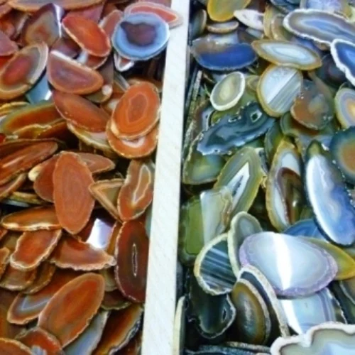 Wholesale Handmade Oval Natural Mineral AGATE Gems in PINK GREEN BROWN GORGEOUS Blue round Slide for Decorative Use Polished