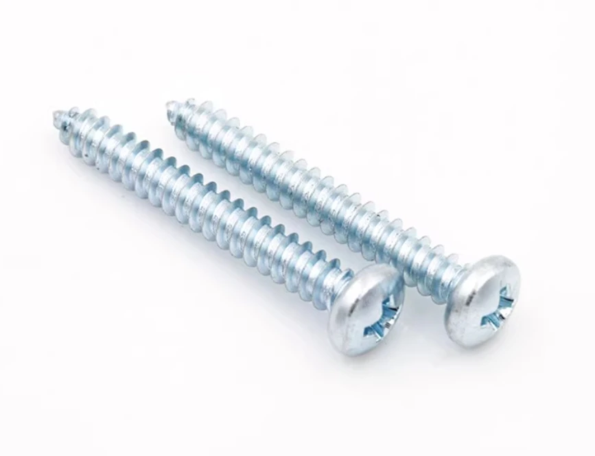 High strength blue white zinc pan head self tapping screws M3.5