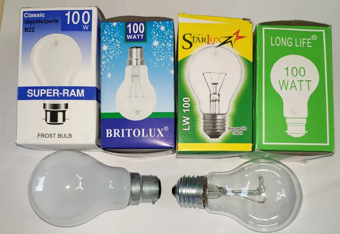 Cheaper Price 220v 40w 60w 75w 100w E27 B22 Clear Incandescent Light Bulb and Frosted