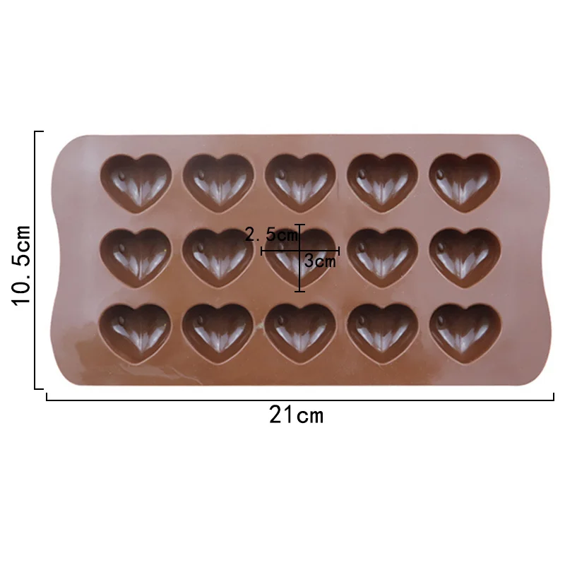 151 stock free sample 15 cavity  heart with raindrop shape silicon resin mold, silicone ice cube tray, silicone chocolate moulds