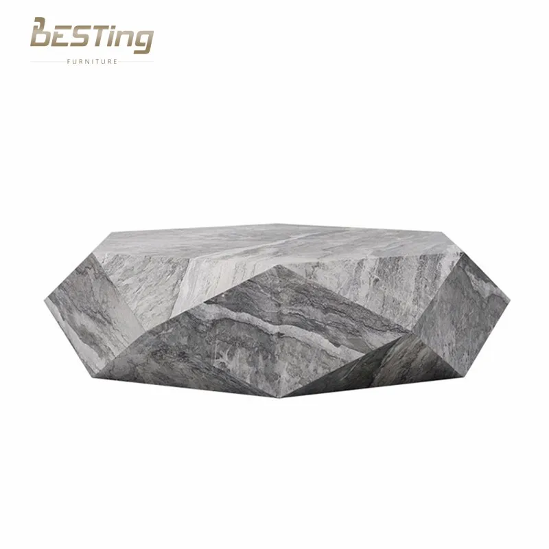 mid century modern luxury drum high gloss white natural marble for living room diamond coffee tables