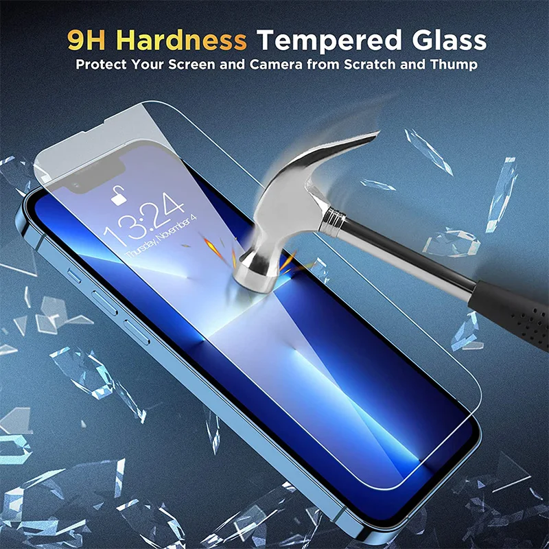 Mobile Phone Screen Guard HD Clear Anti Fingerprint 2.5D 9H Tempered Glass Screen Protector For iphone 14 14Pro 14 Plus Pro Max
