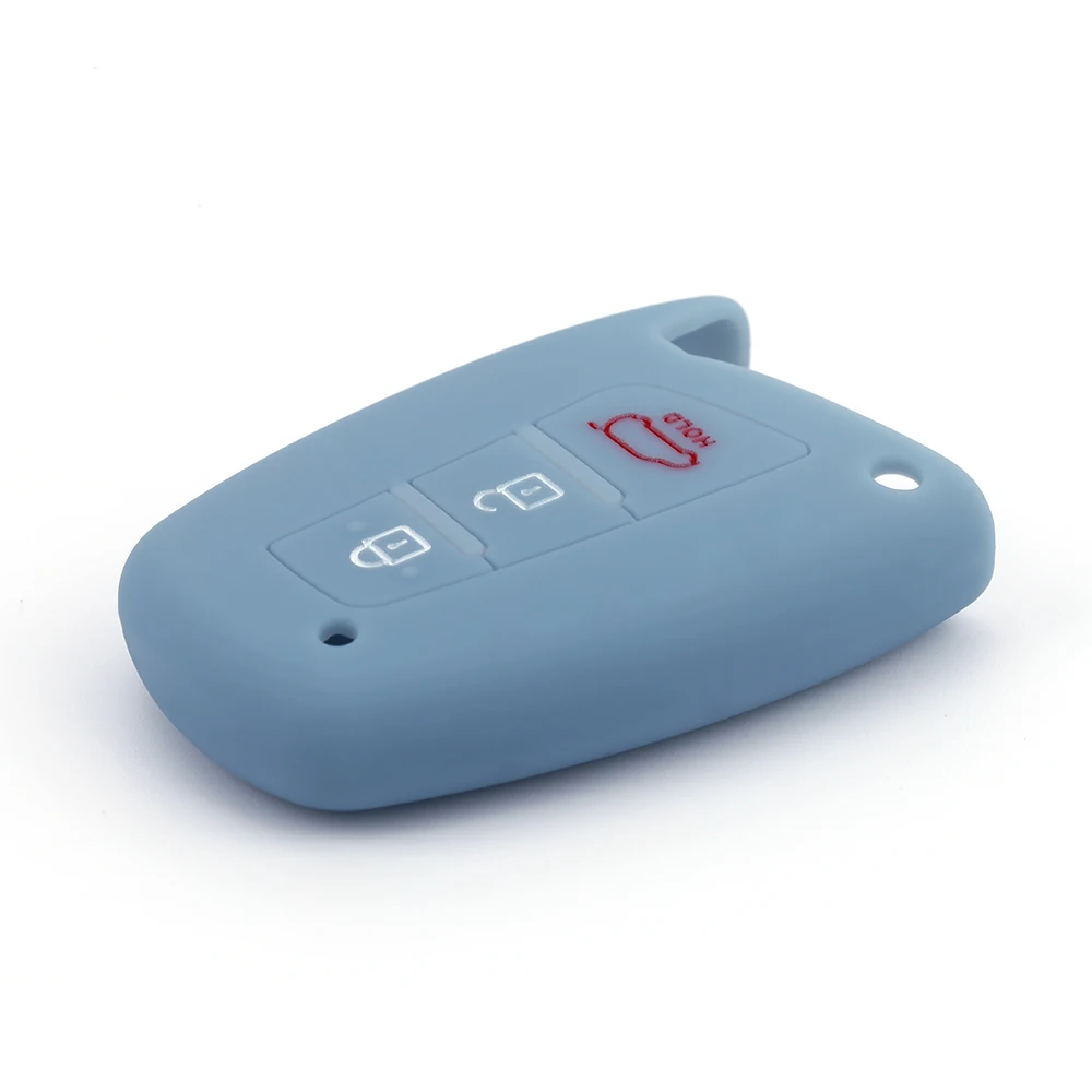 Wholesale custom soft silicone rubber car alarm key shell case flip key fob remote cover for car keys