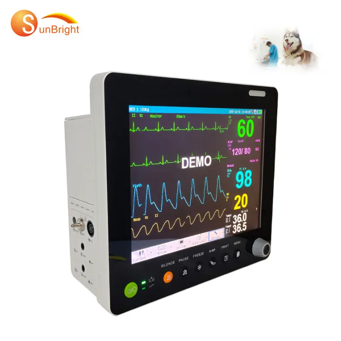 High Quality ECG Spo2 Nibp Multi-parameter Vital Sign veterinary patient Monitor