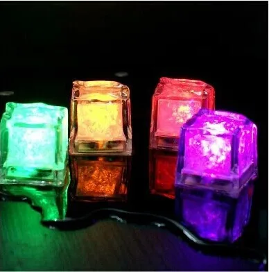 Luminous ice cubes LED fluorescent blocks Colorful sparkling ice cubes