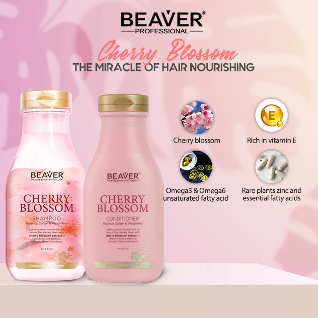 BEAVER лидер продаж шампунь с растительной линией вишневый цвет