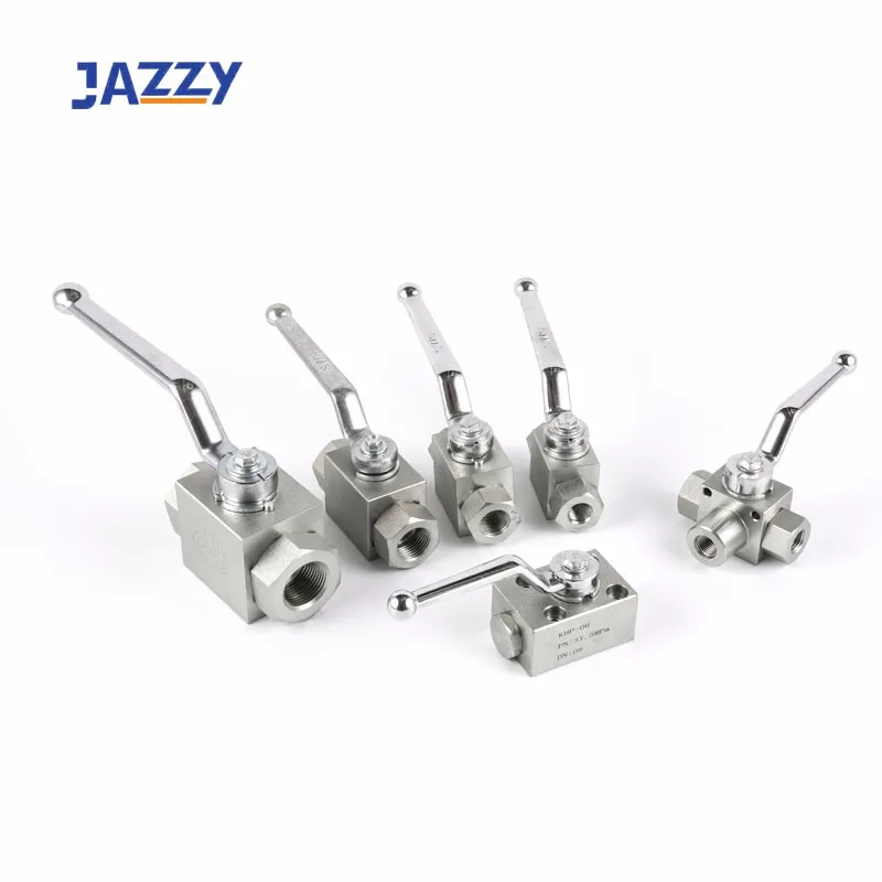 JAZZY KHF3/6 KHF3 Series Direct Mount SAE Flange Multi-way ball valve SAE Flange Hydraulic High Pressure Ball Valve