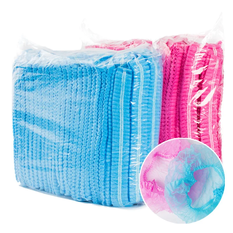 100pcs Disposable Microblading Non Woven Fabric Permanent Makeup Hair Net hat Sterile Hat For Eyebrow Tattooing Catering Hat