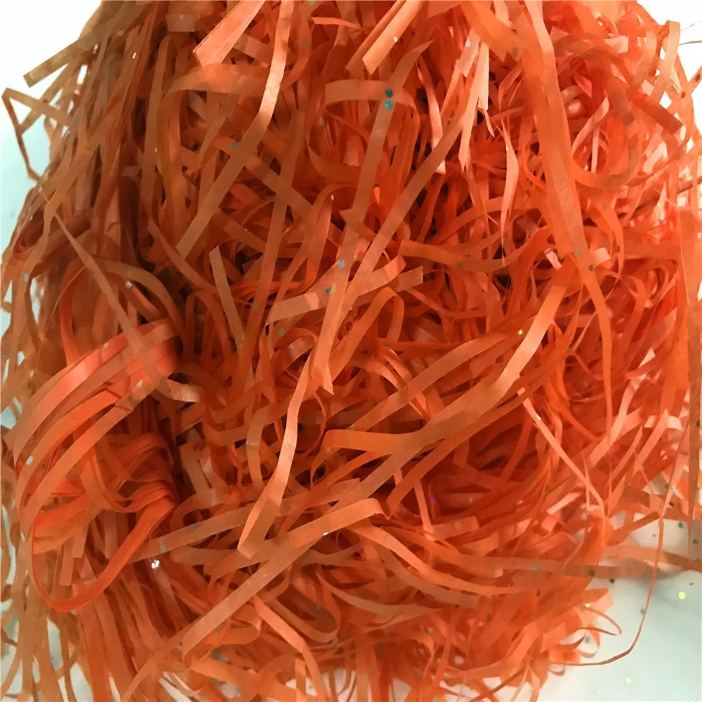 Crinkle Black Color Cut Shredded Tissue Paper Filler small cut cotton tissue kraft crinkle white shredded paper