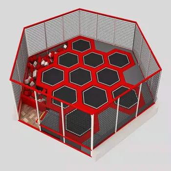 Guangzhou factory customized jumping trampoline park commercial indoor trampoline for sale