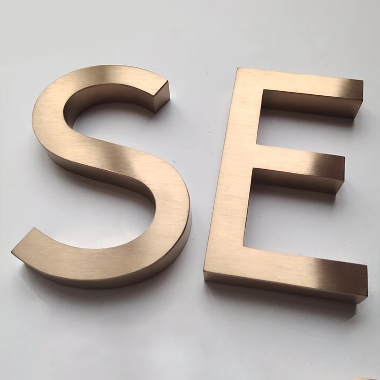 Outdoor and Indoor Usage Stainless Steel Material Custom Feature 5 Years Warranty Metal Wall Logo Sign From China