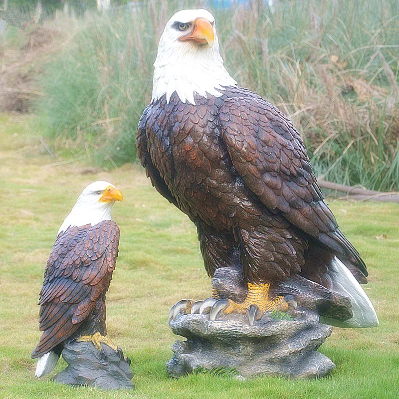 Simulation Eagle Courtyard Villa Home Crafts Animal Resin Ornament Sculpture Outdoor Garden Decorations