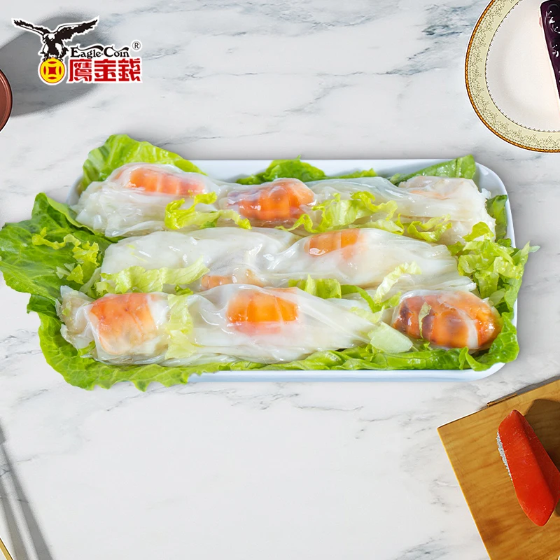 Factory Directly Cantonese snack dim sum frozen food fideos instantaneos Shrimp steamed vermicelli roll for China restaurant