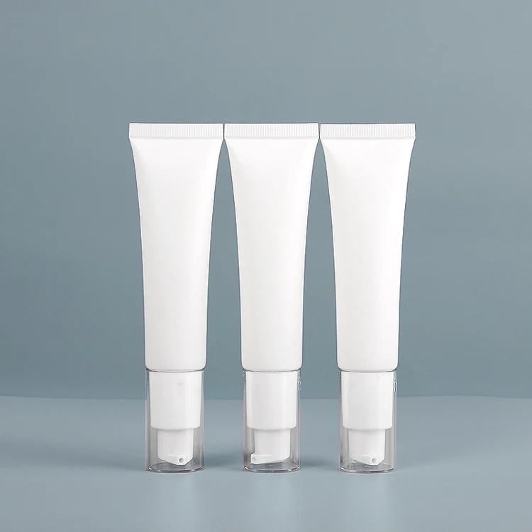 30ml High-end atmospheric milky white tube squeeze tube soft airless pump cream lotion tubes