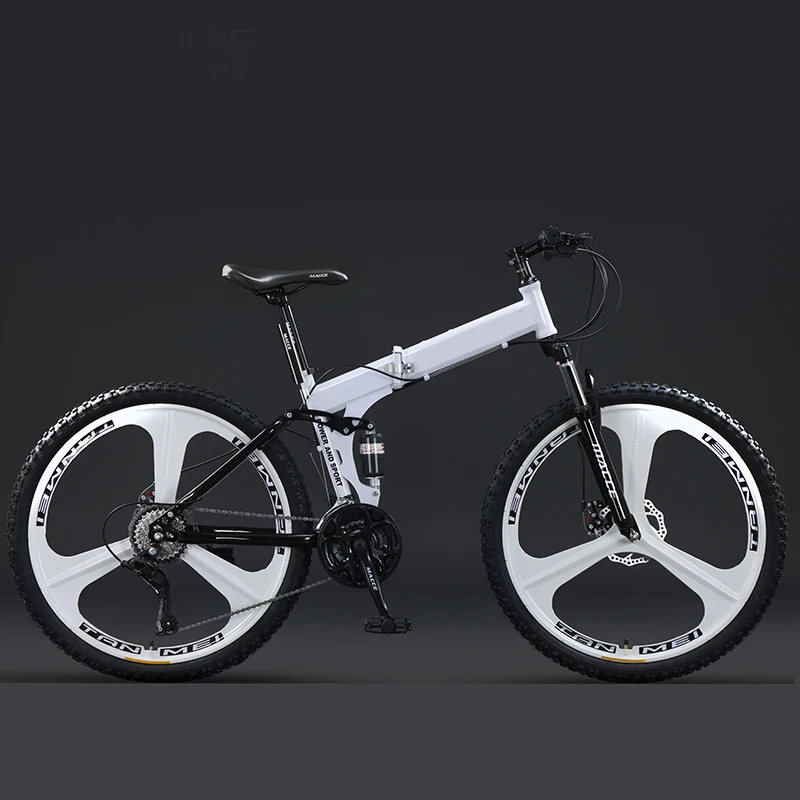 High quality 26 inch Wheel Size portable mountain bike 21 24 27 speed mtb bicycle steel folding bike for adults