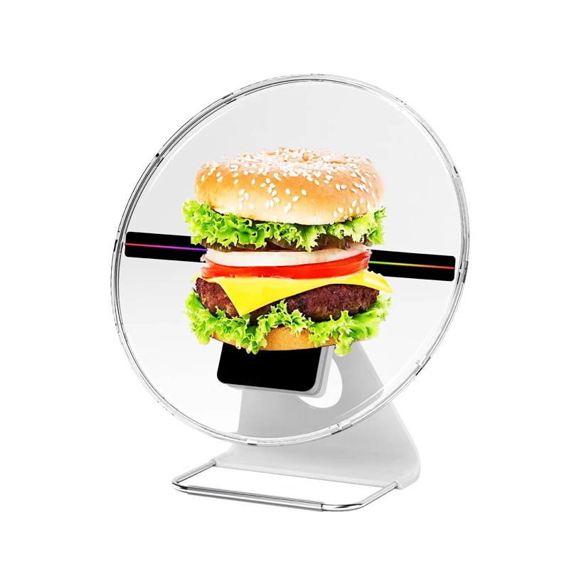 30cm Two-Blade Aluminum Portable 3D Hologram Fan Small Naked Eye Stereo Desktop Fan for Outdoor Use