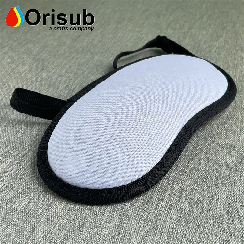 Thermal transfer printing neoprene white eye patch mask custom printed sleep eye masks for sublimation