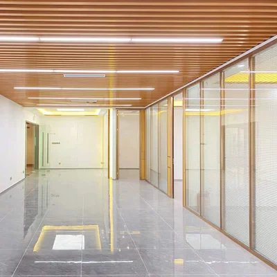 Operable 12mm Thickness Demountable Soundproof Glass Partition Wall