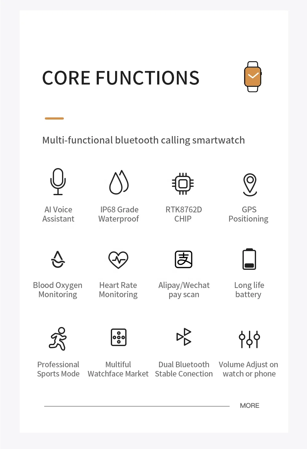 Hiwatch serie 7 1,77-дюймовый HD-экран Android-смарт-часы d7 pro smartwatch с BT-телефонным звонком GPS