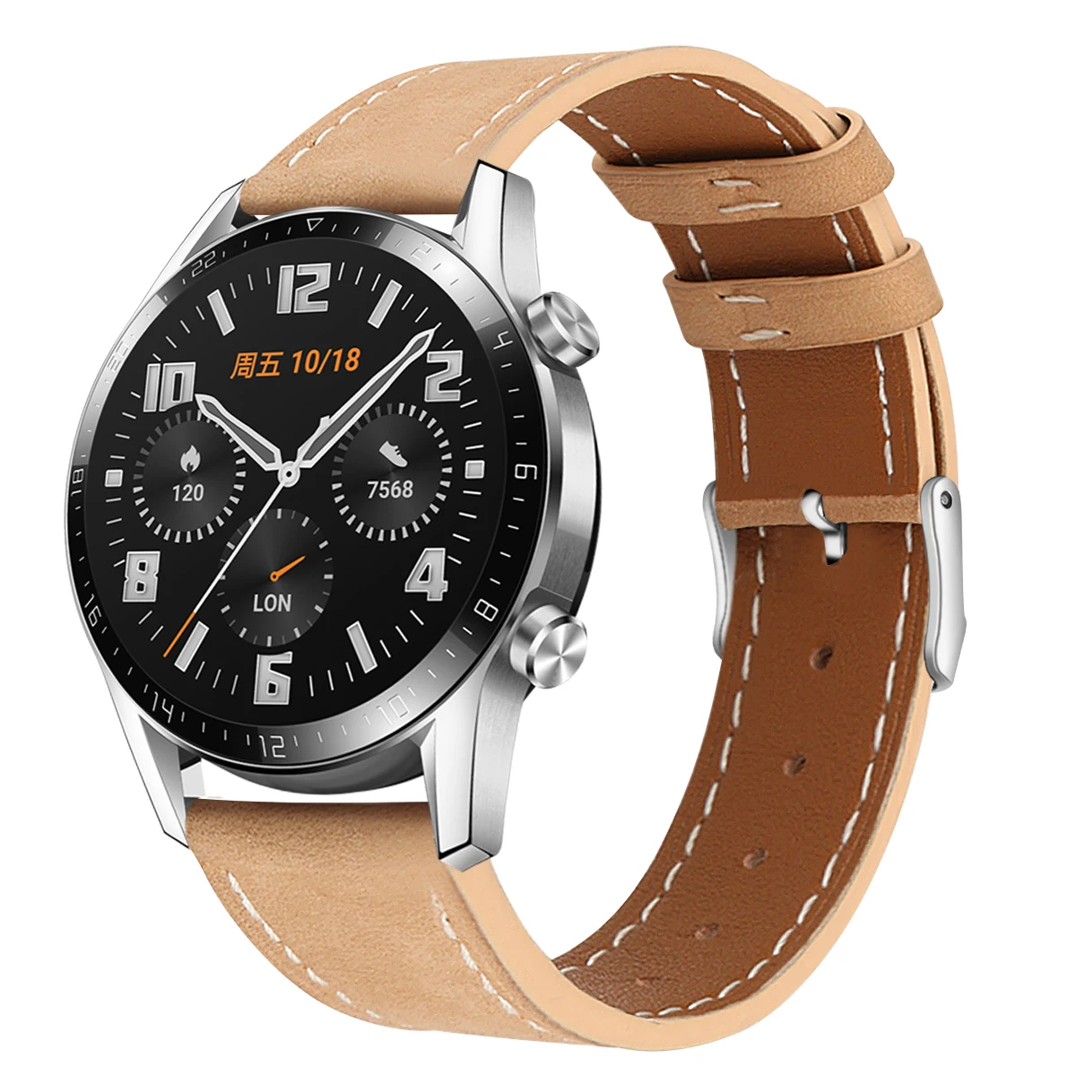 
Watch Band Replacement Strap Leather Watch Band for Huawei GT2 Elegant Watch Strap 22mm 