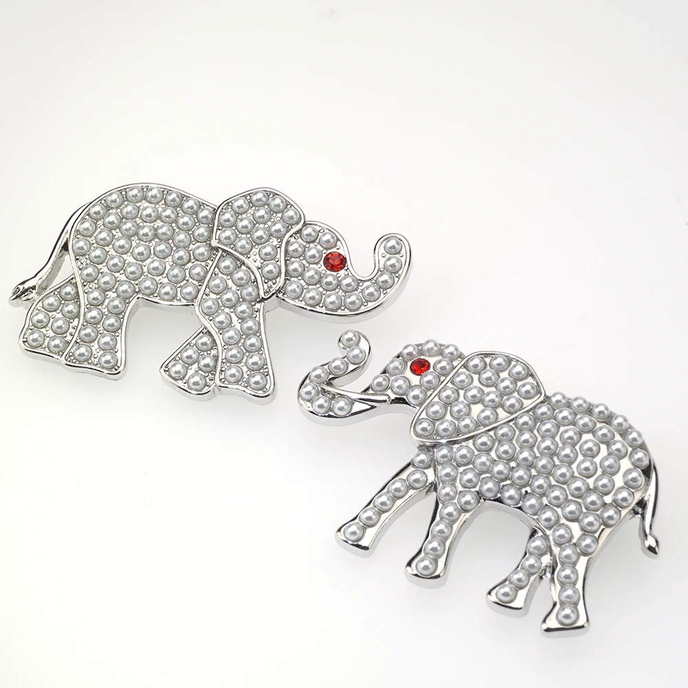 Hot Sale High Quality Fashion Greek Sorority Jewelry Fraternity Delta Brooches Pearl Elephant Brooch Pin