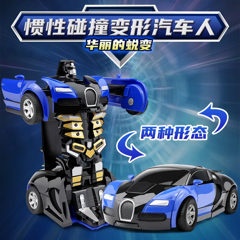 
Transformation Mini 2 In 1 Car Robot Toy Anime Action Collision Transforming Model Deformation Vehicles Toy Gift for Children 
