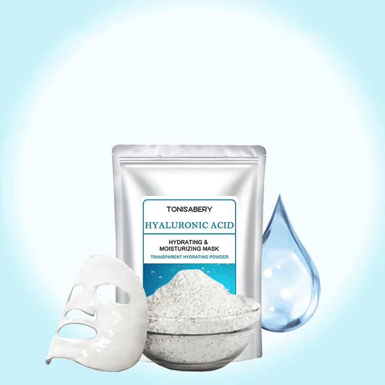 Private Label Organic Hyaluronic Acid Jelly Mask Powder Face Care Rose Lavender Moisturizing Whitening Face Mask Powder