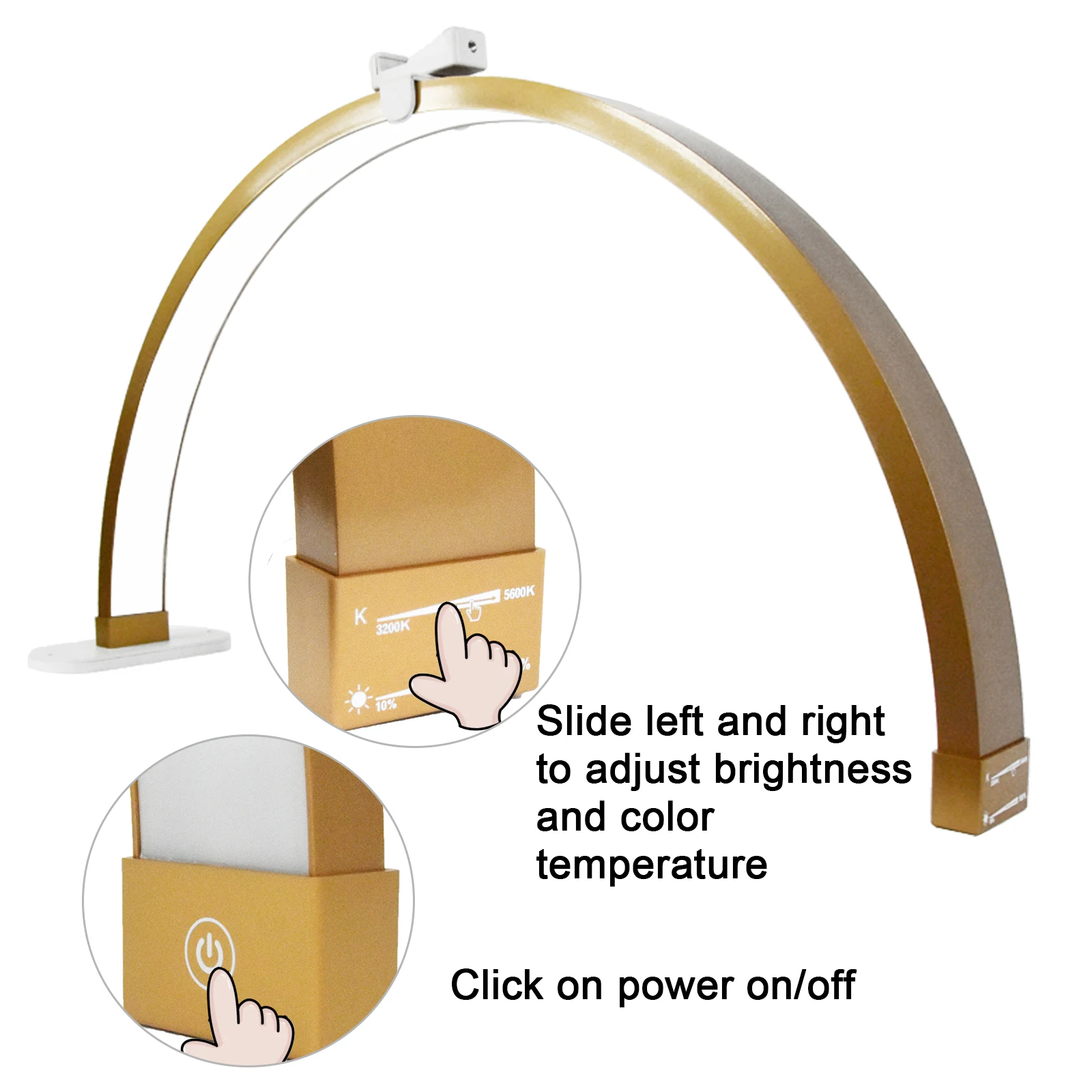 Настольная лампа с золотистым кристаллом 30 дюймов