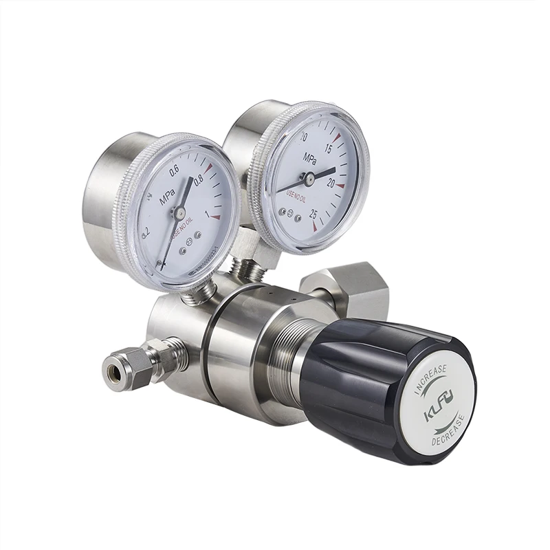 Single Stage High Purity Gas Regulator 316l Stainless Steel Small Flow Regulator For Non-corrosive Corrosive Or Toxic Gases