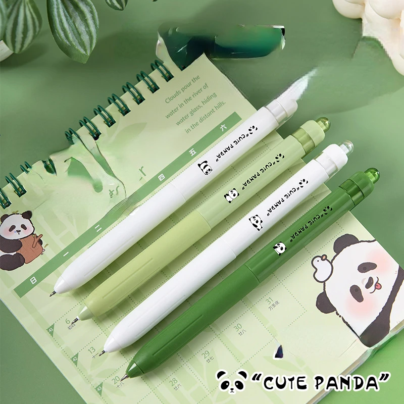 Cartoon cute Panda Neutral Pen Creative Student Signature gel Pen Set 4 Black 0.5mm