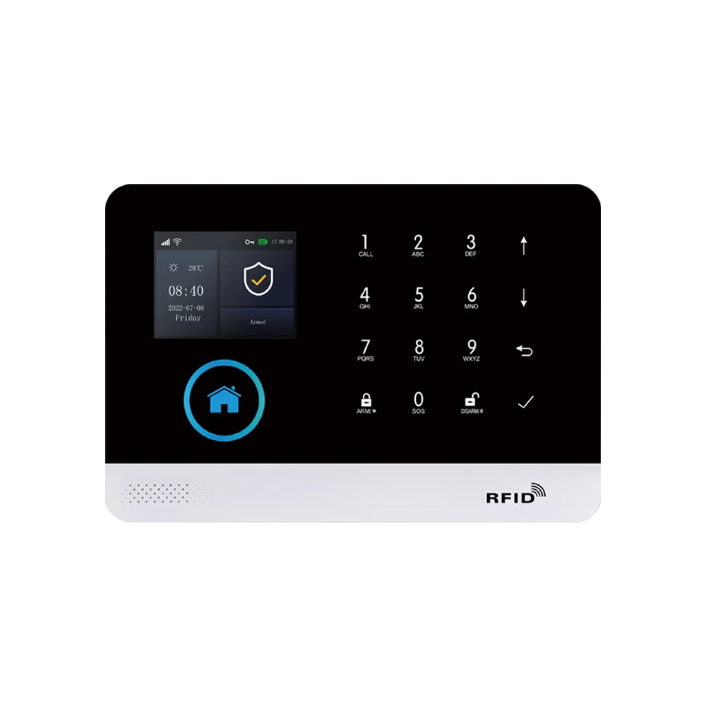 PGST 100 Zones APP Controlled Tuya Home Alarm System With 433mhz WiFi & 4G LCD Screen House Security Wireless GSM Network