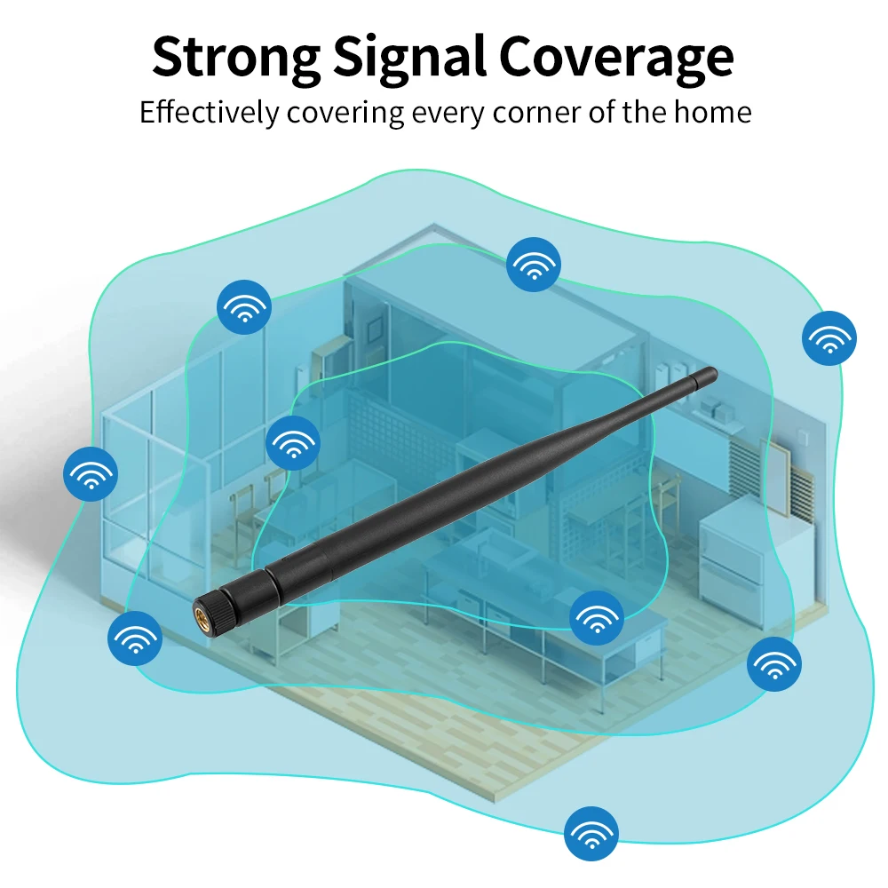 Wireless Router External 5DBI Dual Band 2.4G 5.8G WIFI Antenna with SMA Male Folded Dipole Omni Directional 2400-2500 MHz