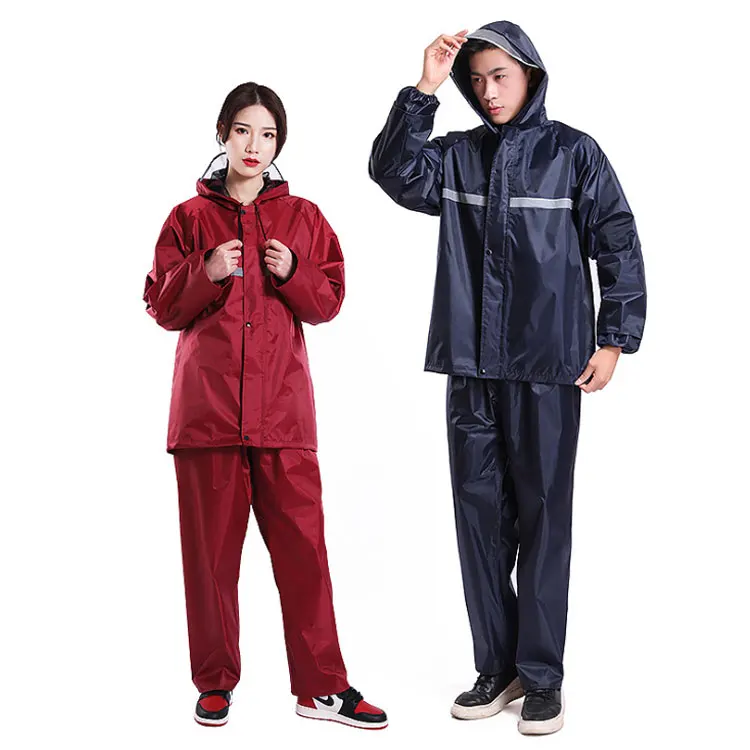 
Raincoat rain pants suit for men and women waterproof and windproof nylon motorcycle electric bike riding raincoat on foot 