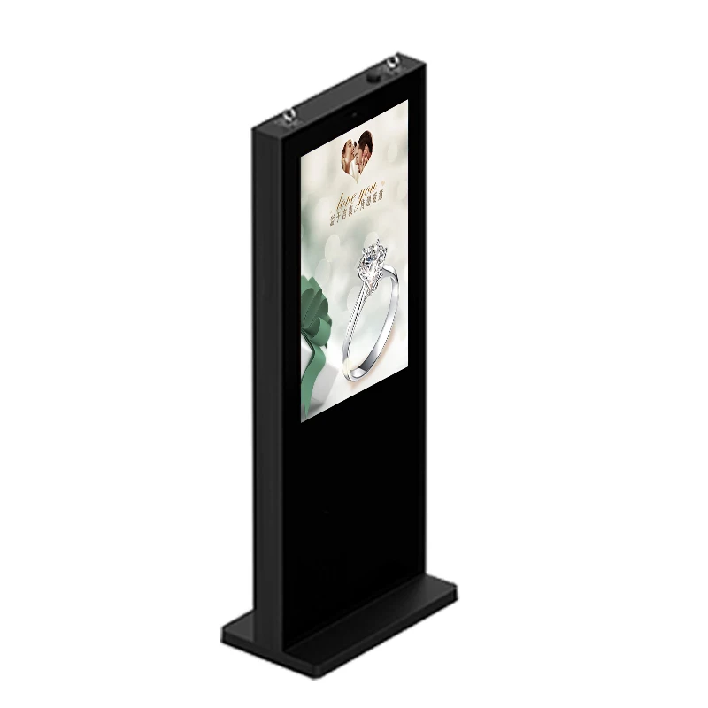 65 Inch Outdoor Floor Standing Double Side Waterproof LCD Digital Signage Display Advertising Screen Player