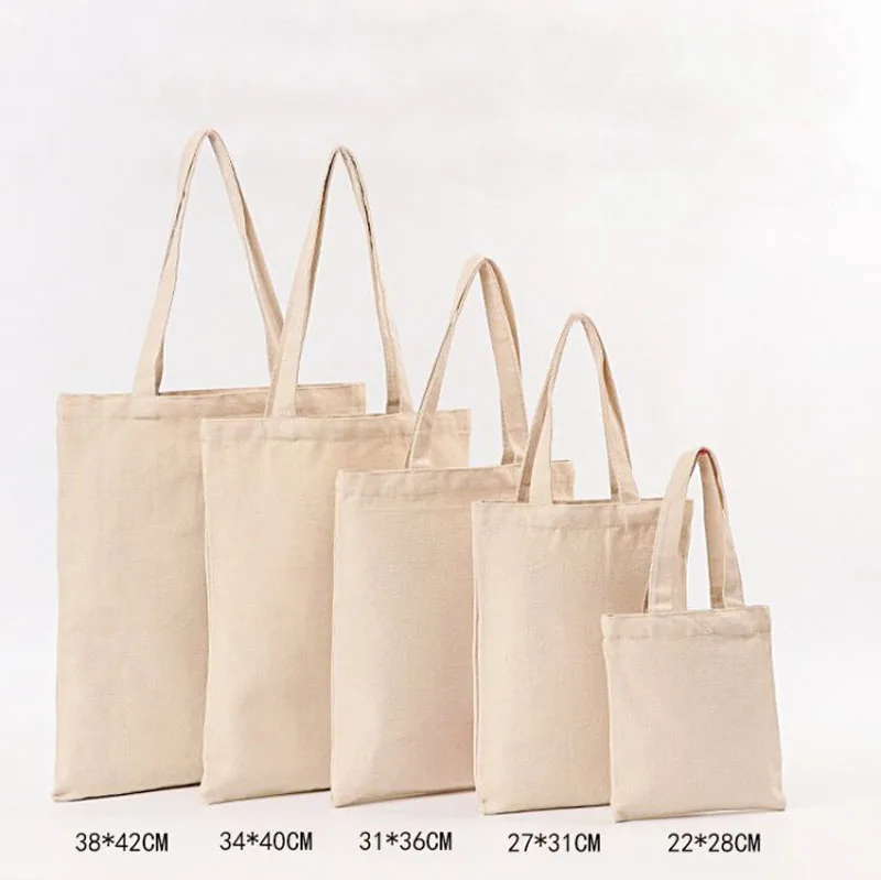 Promotional Eco Cotton Printed Canvas Bag Customizable Tote Bag With Custom Logo Reusable Shopping Bags Canvas