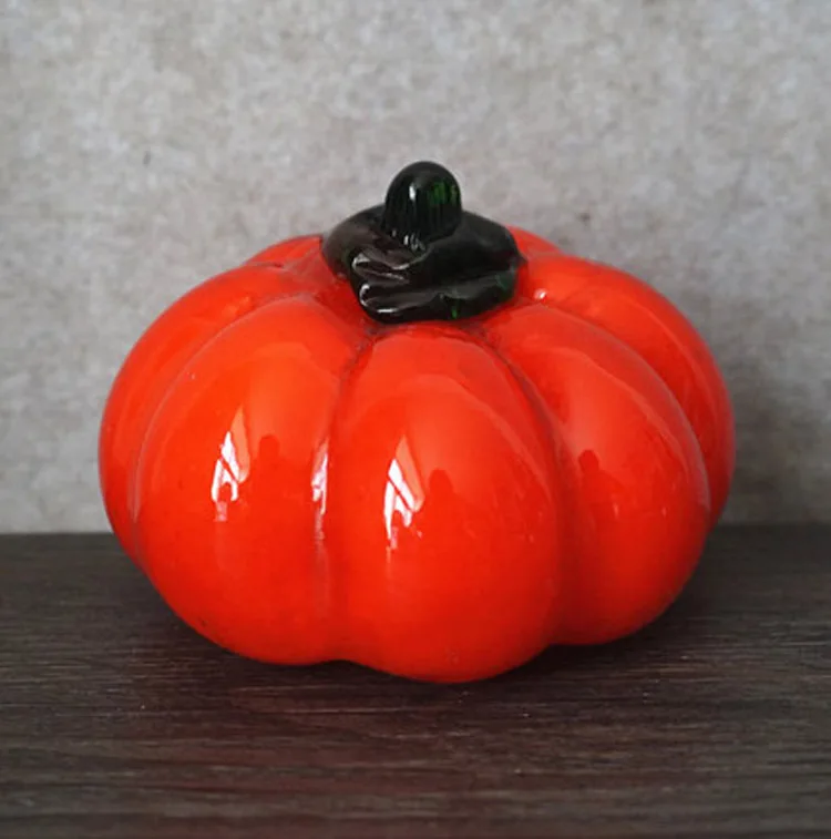 Corporate gift Halloween decoration murano glass pumpkin