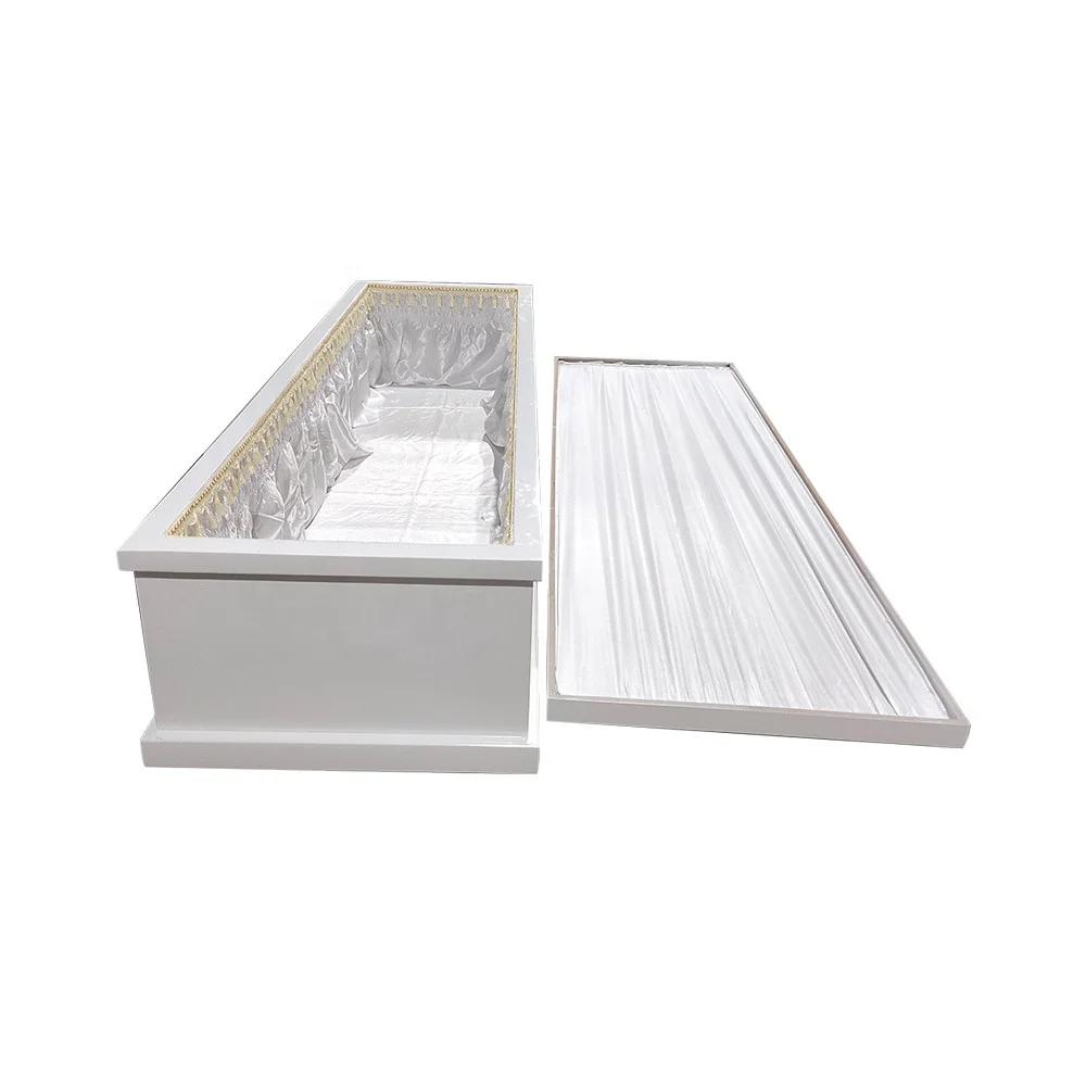 Professional Funeral Supplies MDF Wood  Cremation Coffin Casket for Adults Funeral Use
