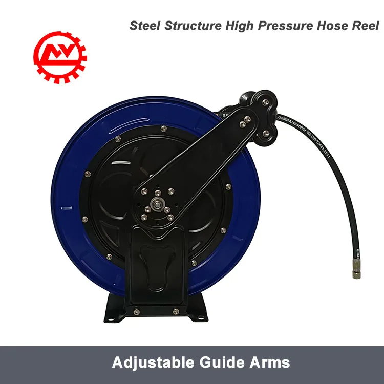 Commercial 3/8' 50FT Multipurpose Heavy Duty Retractable Auto Hose Reel for Water and Oil