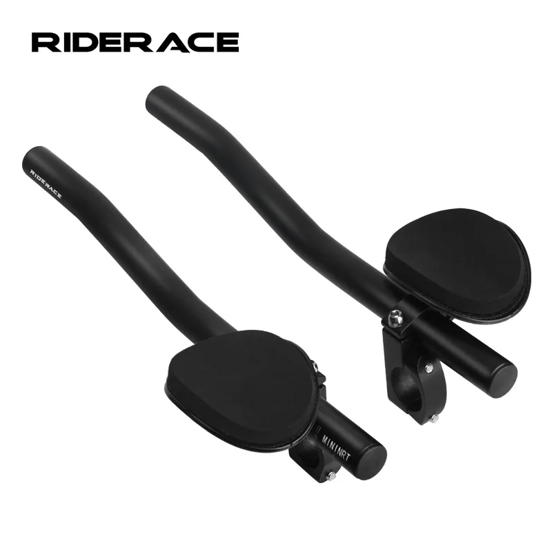 RIDERACE Bicycle Rest TT Handlebar Aero Bars For Triathlon Time Trial Tri Bars Aluminium Alloy MTB Road Mountain Bike Aerobars