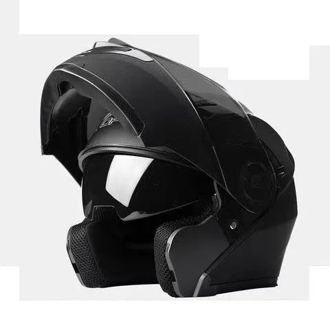 Cross Modular Man Women Yellow Motorcycle Flip Up Helmet With Dual Visor