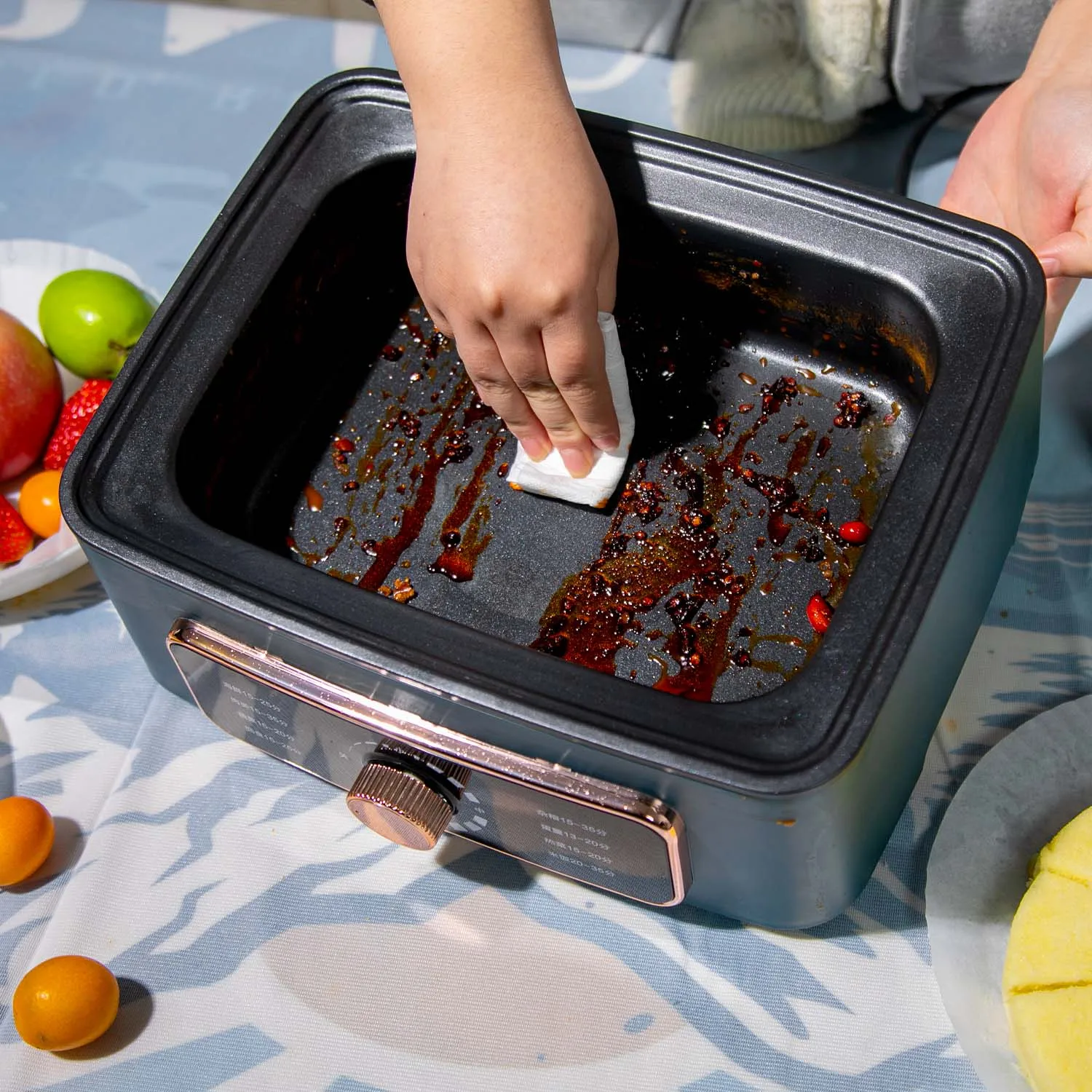 Food Steamer for Cooking with 24H Booking & Electric Steamer with 3 Tier Stackable Trays, Boil Dry Protection