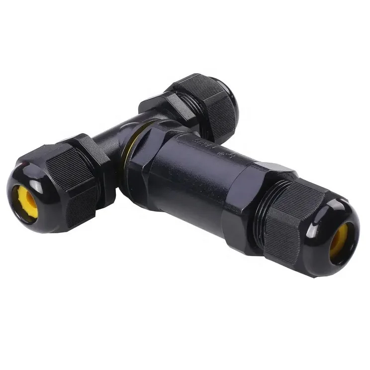 New T-type 2-5 core waterproof connector IP68 three-way waterproof connector lighting cable connector