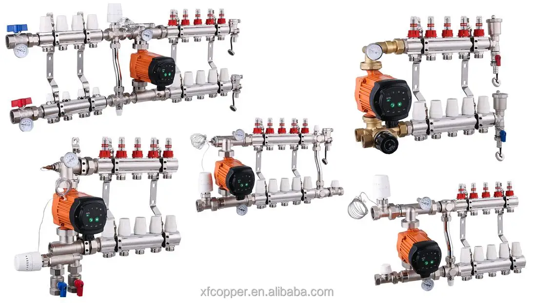 floor heating mixed water center system