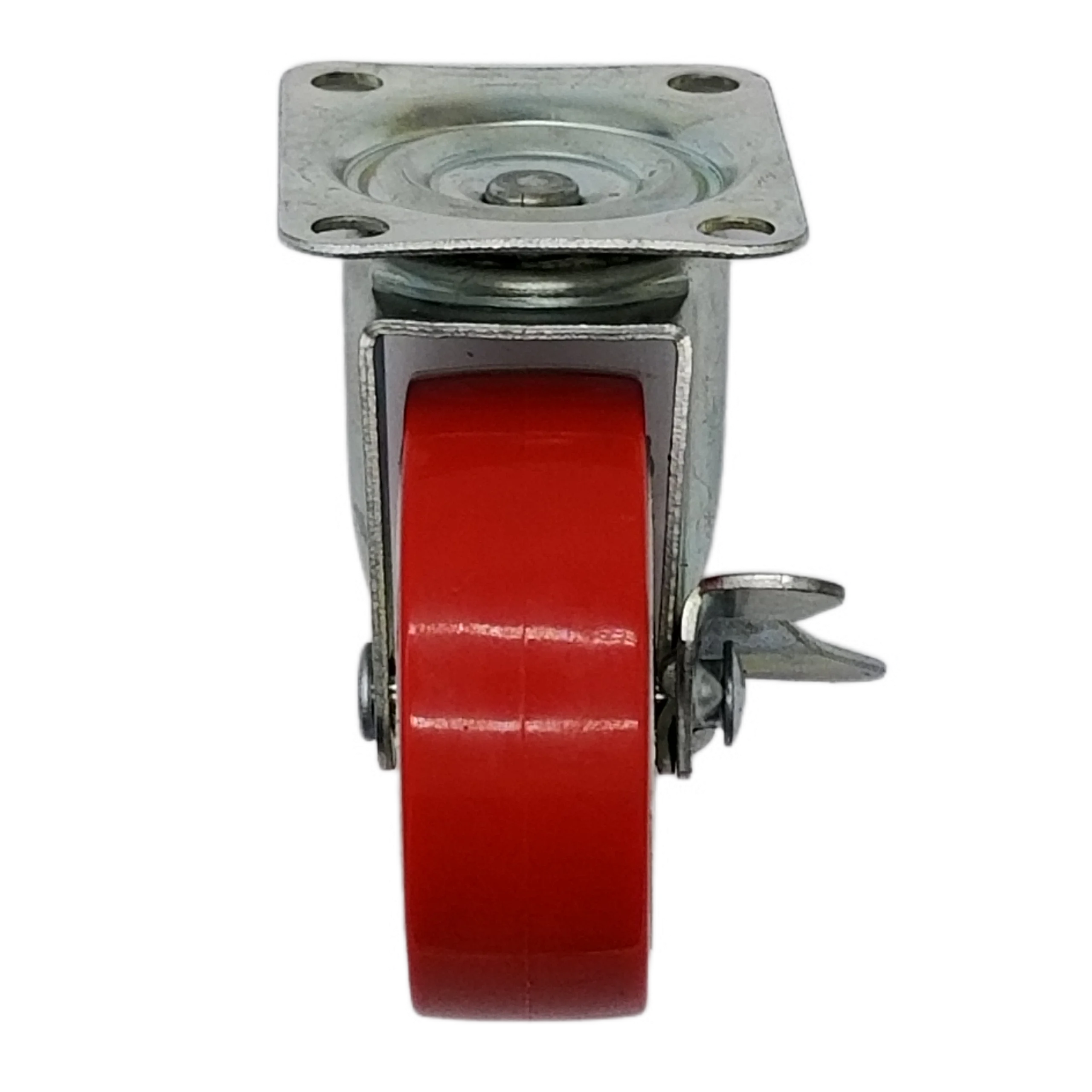 Sample Available Red Plate PVC 35kg Load Universal Omni Casters Industry Wheel For Wheeled carts