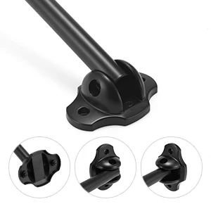 Curtain Rod Factory Price Adjustable Black Extra Long Curved Shower Curtain Rod SS304