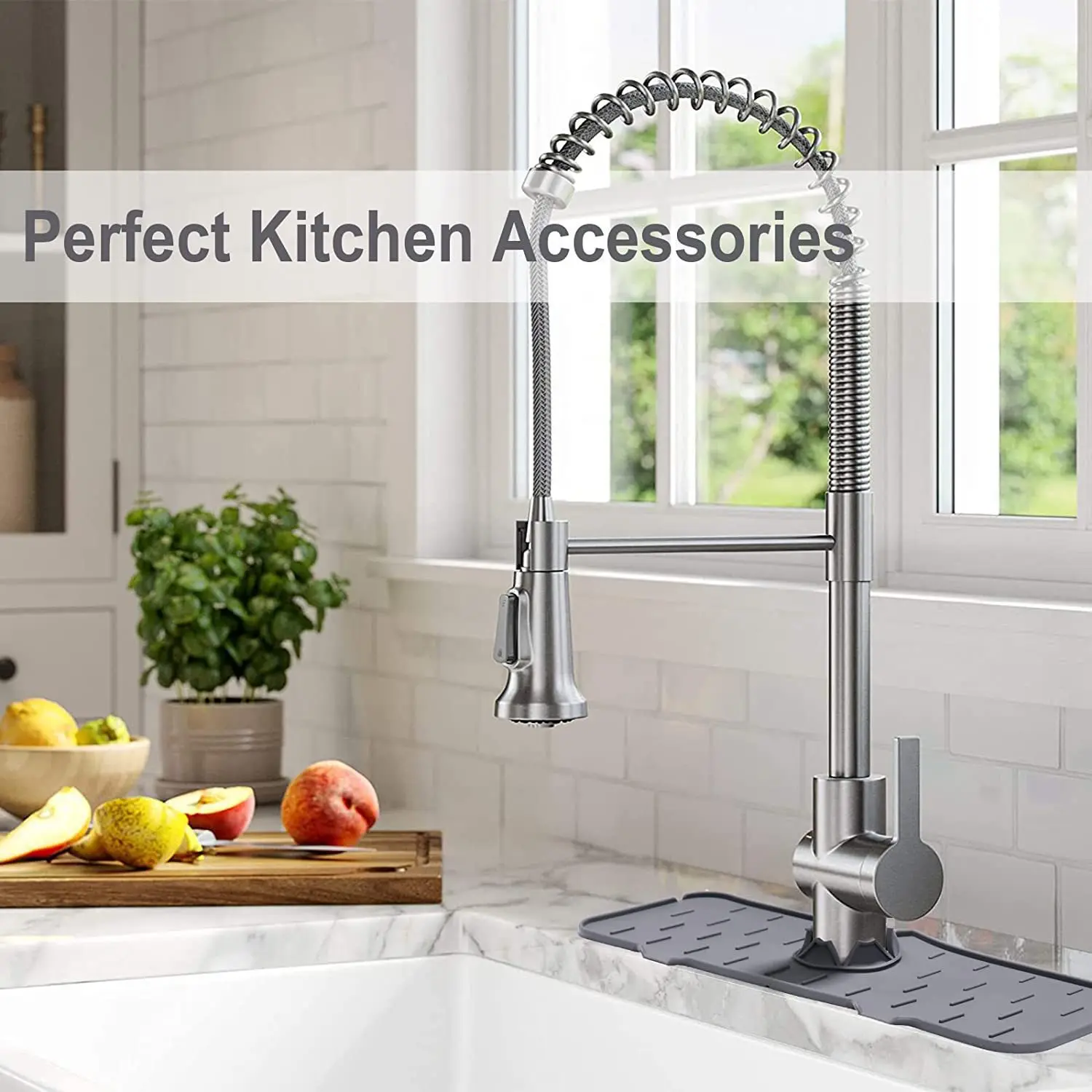 New Black Silicone Faucet Pad Absorbent Water Design Kitchen Sink Splash Guard For Sink